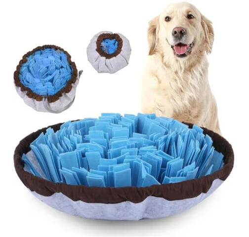 Dog snuffle mat for combating boredom
