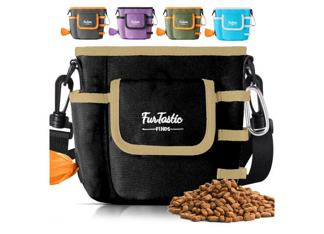 Dog treat pouch for obedience training