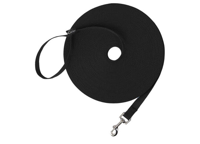 Long recall training leash for off-leash training